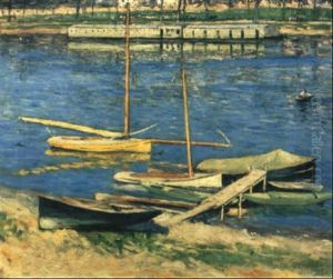 Voiliers Au Mouillage Sur La Seine A Argenteuil by Gustave Caillebotte