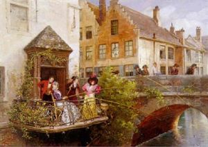 The Fishermen by Georges Jules Auguste Cain