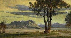 Erster Fruhling Am Lago Maggiore by Gerolamo Cairati