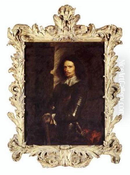 Portrait Of Marchese Giovan Francesco Serra Di Cassano Standing In Armour - view 1