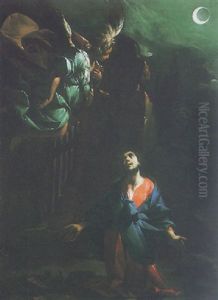 Christ Being Ministered To By An Angel At The End Of His Forty Days In The Desert