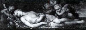 Sleeping Magdalen by Francesco del Cairo