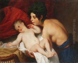Enfant Et Sa Nourrice by Henri De Caisne