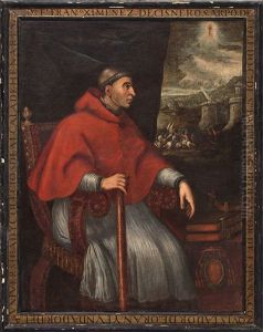 Retrato Del Cardenal Francisco Jimenez De Cisneros by Eugenio Cajes