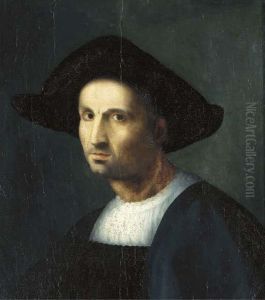 Portrait Of A Gentleman, Bust-length, In A Black Coat And Hat