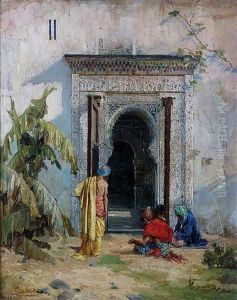 At The Palace Gate by Jose De Cala Y Moya