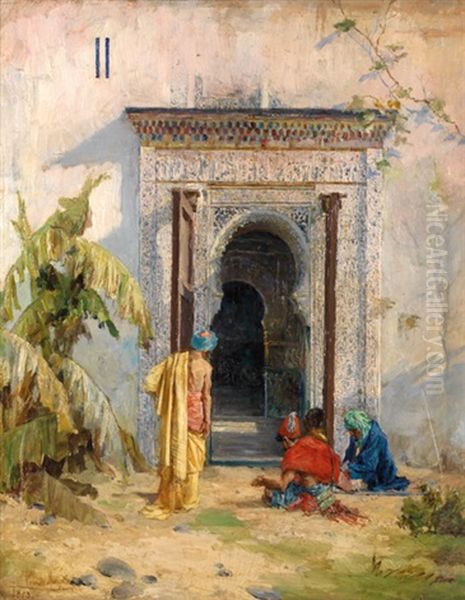 Hommes Devant La Porte Du Palais - view 1