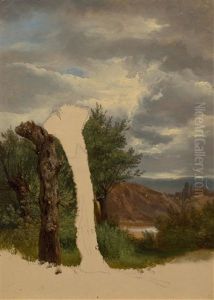 Arbres, Montagne Et Eau by Alexandre Calame
