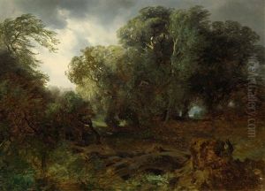 Arbres Par Temps D'orage by Alexandre Calame