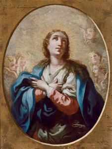 Attribuito Madonna Con Angeli by Bartholomaus Altomonte
