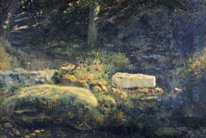 Sous-bois Ensoleille by Alexandre Calame