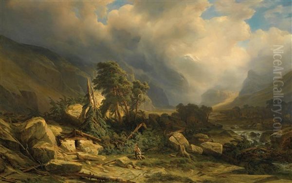 L'eboulement (nach Dem Sturm) - view 1
