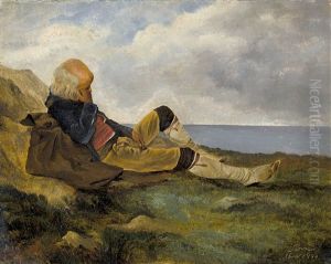 Vieillard Songeant Pres De La Cote
