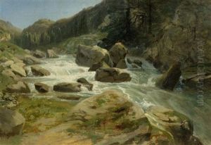 Bergbach by Alexandre Calame