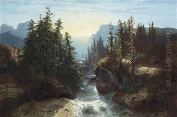 Torrent Des Alpes, Souvenir De La Scheidegg - view 1