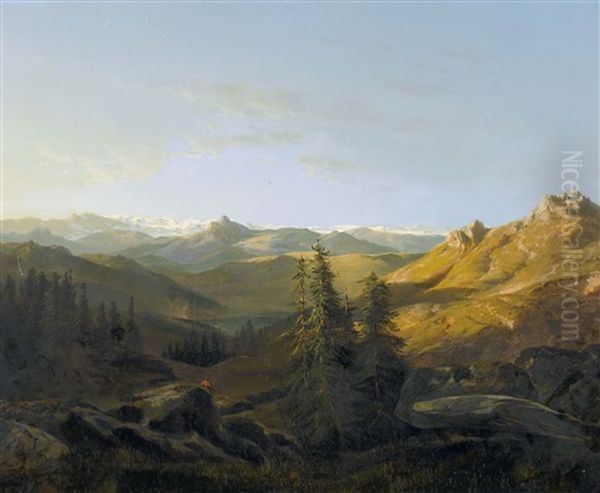 Effet De Soleil Sur Les Hautes Alpes Du Valais - view 1