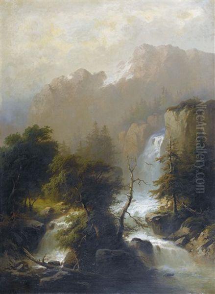 Berglandschaft Mit Wasserfall - view 1