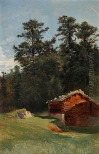 Landschaft Mit Alphutte by Alexandre Calame