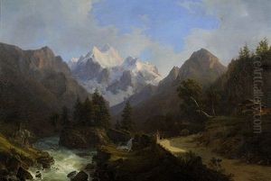 Jungfrau, Silberhorn by Alexandre Calame