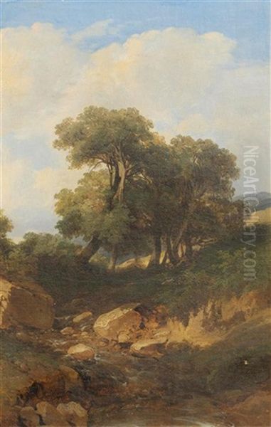 Landschaft Mit Bach Und Baumen - view 1