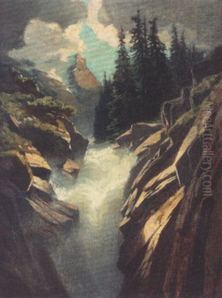 Wasserfall Im Gebirge - view 1