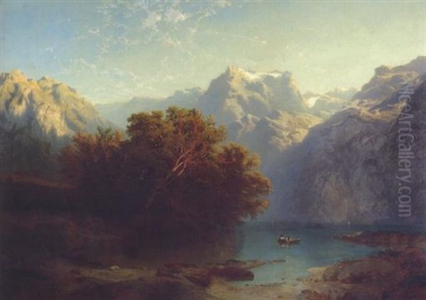 Vierwaldstattersee Mit Dem Urirotstock Von Brunnen Aus Gesehen - view 1
