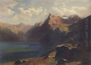 Vierwaldstattersee Mit Urirotstock, Von Seelisberg Aus Gesehen by Alexandre Calame