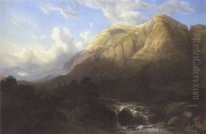 Paysage De Montagne Avec Torrent
