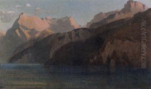 Urnersee Mit Dem Uri-rotstock by Alexandre Calame
