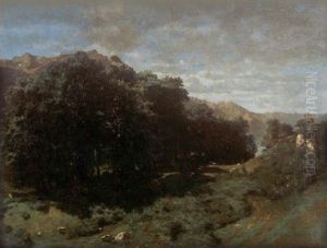 Bei Brunnen Am Vierwaldstattersee by Alexandre Calame