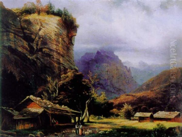 Vue De La Roche Noire, Vallee De Lauterbrunnen - view 1