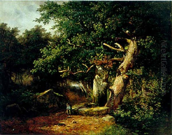 Interieur De Foret Avec Personnage - view 1