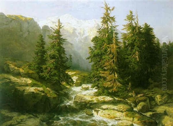 Paysage De Montagne Avec Torrent - view 1