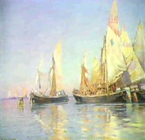 Segelboote by Alexandre Calame