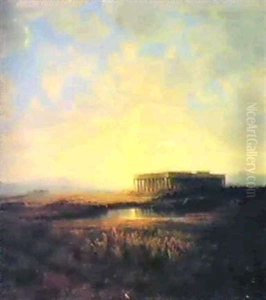 Sunset At Paestum - view 1