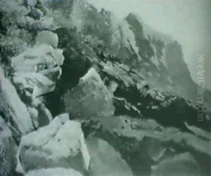Paysage De Montagne by Alexandre Calame
