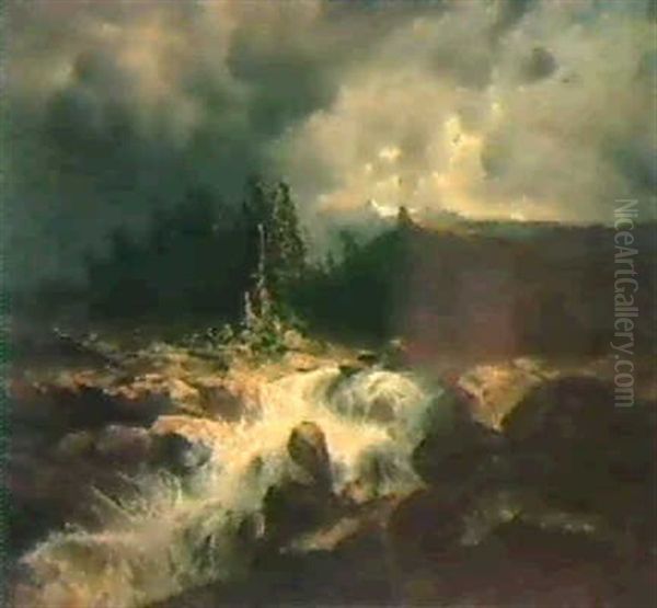 Torrent De Montagne Par Orage. - view 1