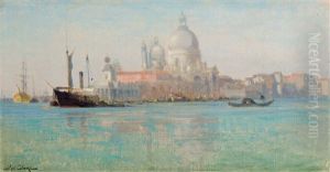 Venedig, Blick Auf Die Basilica Santa Maria Della Salute