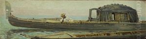 Gondel Mit Gondoliere by Arthur Calame