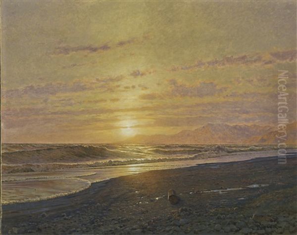 Soleil Couchant Sur La Mer (bordighera) - view 1