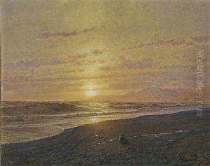 Soleil Couchant Sur La Mer (bordighera)