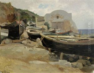 Fischerboote Bei Capri