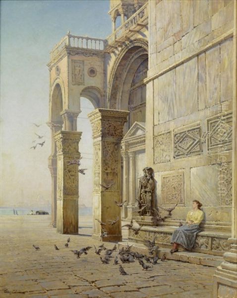 Bei Den Pilastri Acritani Vor Dem Markusdom In Venedig - view 1