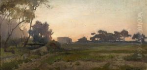 Dammerungslandschaft Mit Festung by Arthur Calame