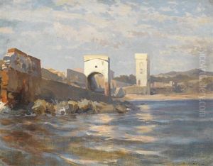 Sudliche Kustenpartie Mit Ruinen by Arthur Calame