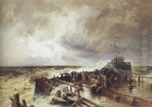 Un Sinistre En Mer (canale De La Manche), Boulogne by Arthur Calame