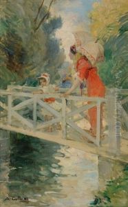 Mere Et Enfant Sur Un Pont Mere Et Enfant Sur Un Pont