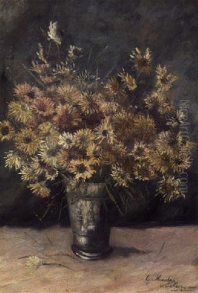 Daisies In A Pewter Vase - view 1
