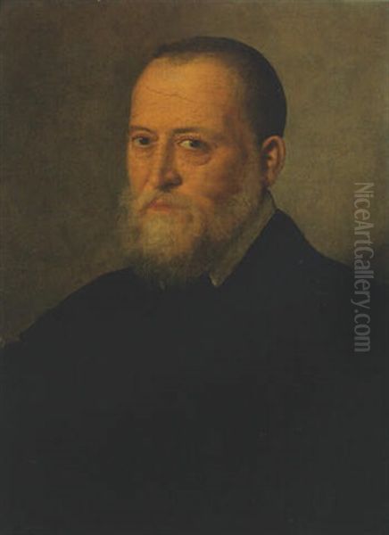 Portrait Of A Gentleman In Black Costume - view 1