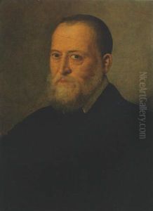 Portrait Of A Gentleman In Black Costume